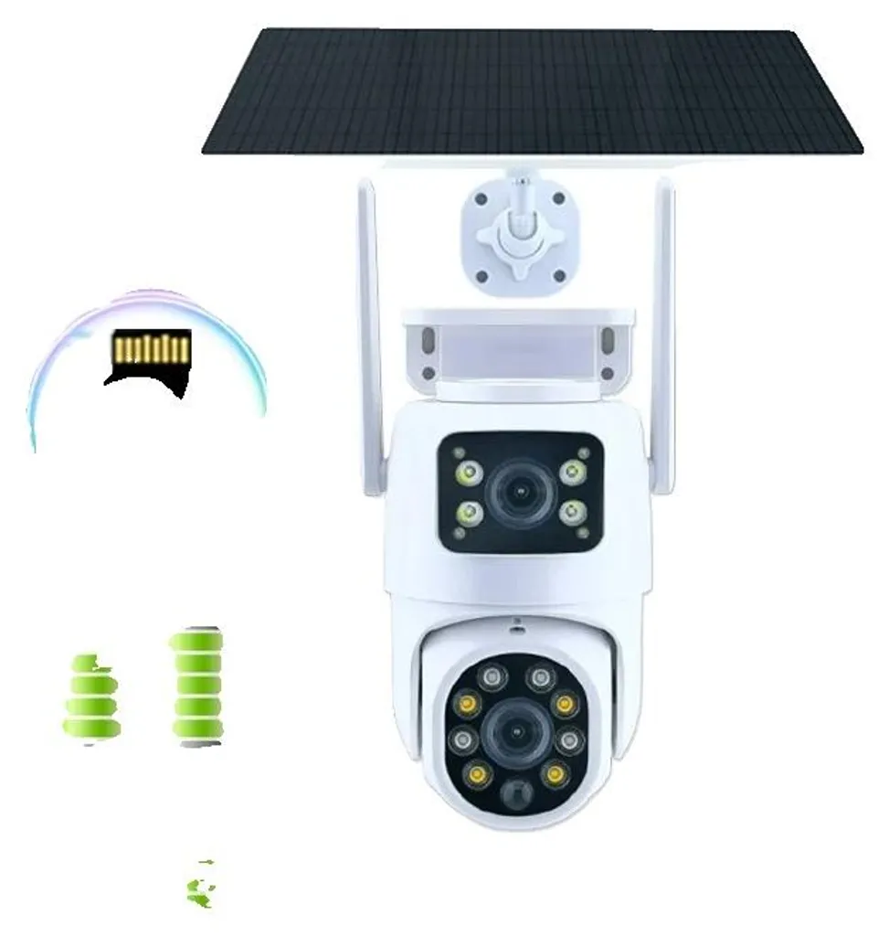 Caméra de surveillance extérieure étanche HD 4MP avec stockage 128 Go