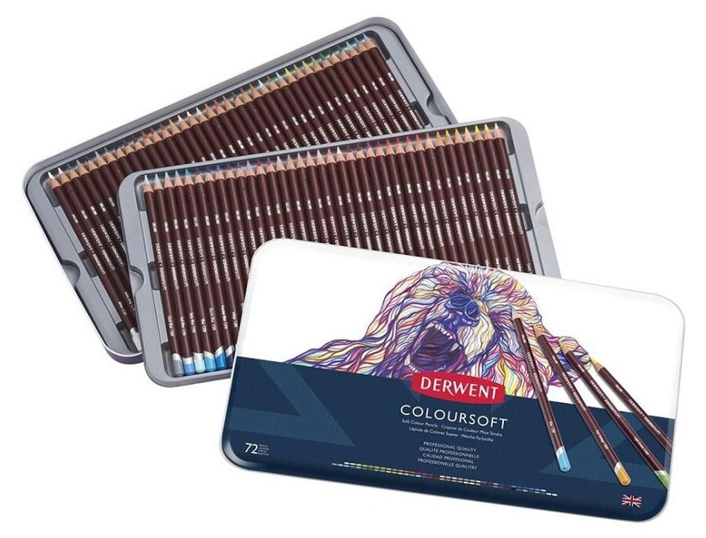 Kredki artystyczne DERWENT Coloursoft, 72 sztuki w Zdjęcie produktu 