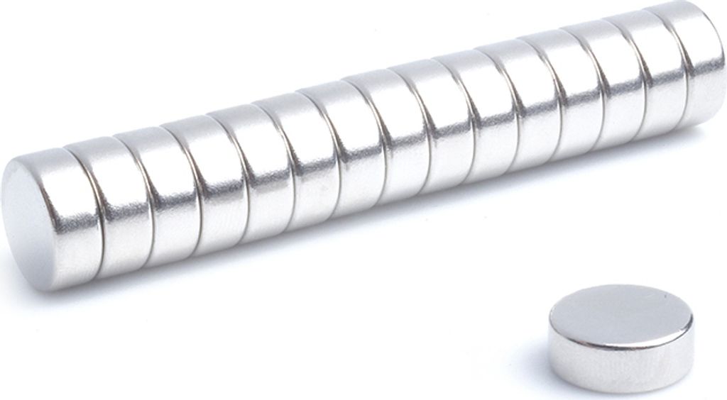 Neodym Magnete 13 x 5 mm 1 Stück  mm N38, Extrem stark, Produktbild 