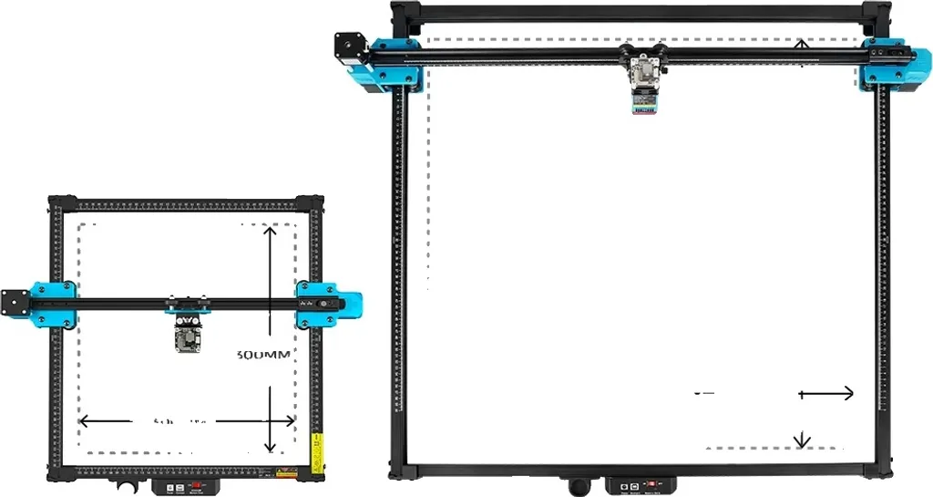 Profilé aluminium 600x600mm pour gravure laser structure DIY rigide