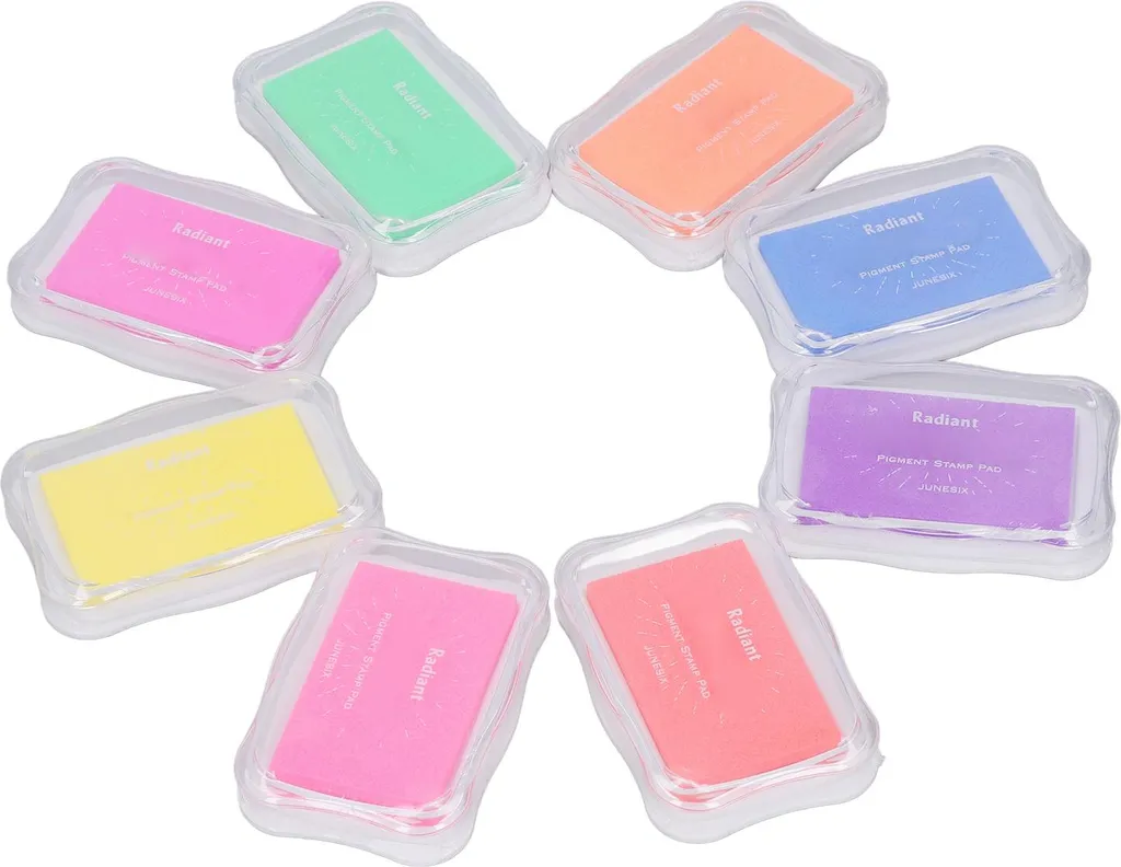 8 Tamponi Inchiostro Lavabile per Bambini: Scrapbooking e Stoffa - 5
