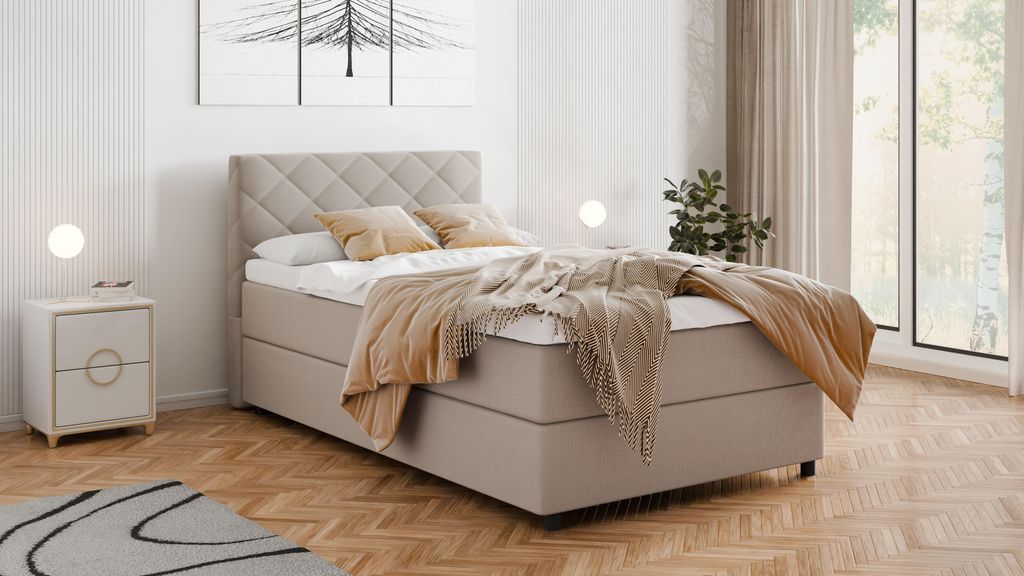 BOXSPRINGBETT Diamaro 120x200 cm mit Bettkasten und Topper Produktbild 