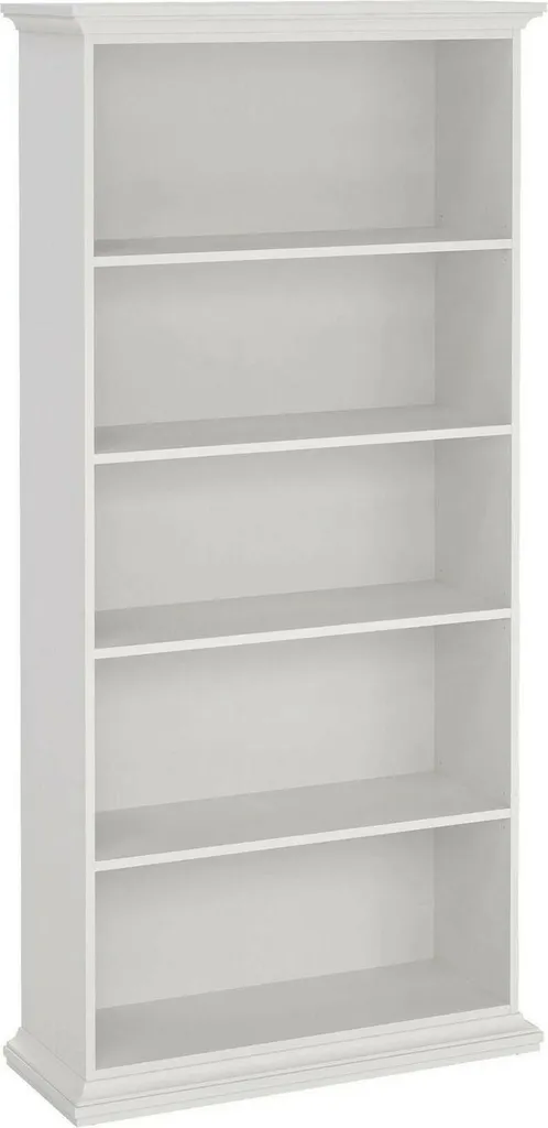 Bibliothèque Blanche de 200,8 cm - Meuble de Rangement Haut avec Rayonnages