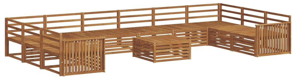 vidaXL Sofagarnituren 11 pcs Natur Massivholz Akazie