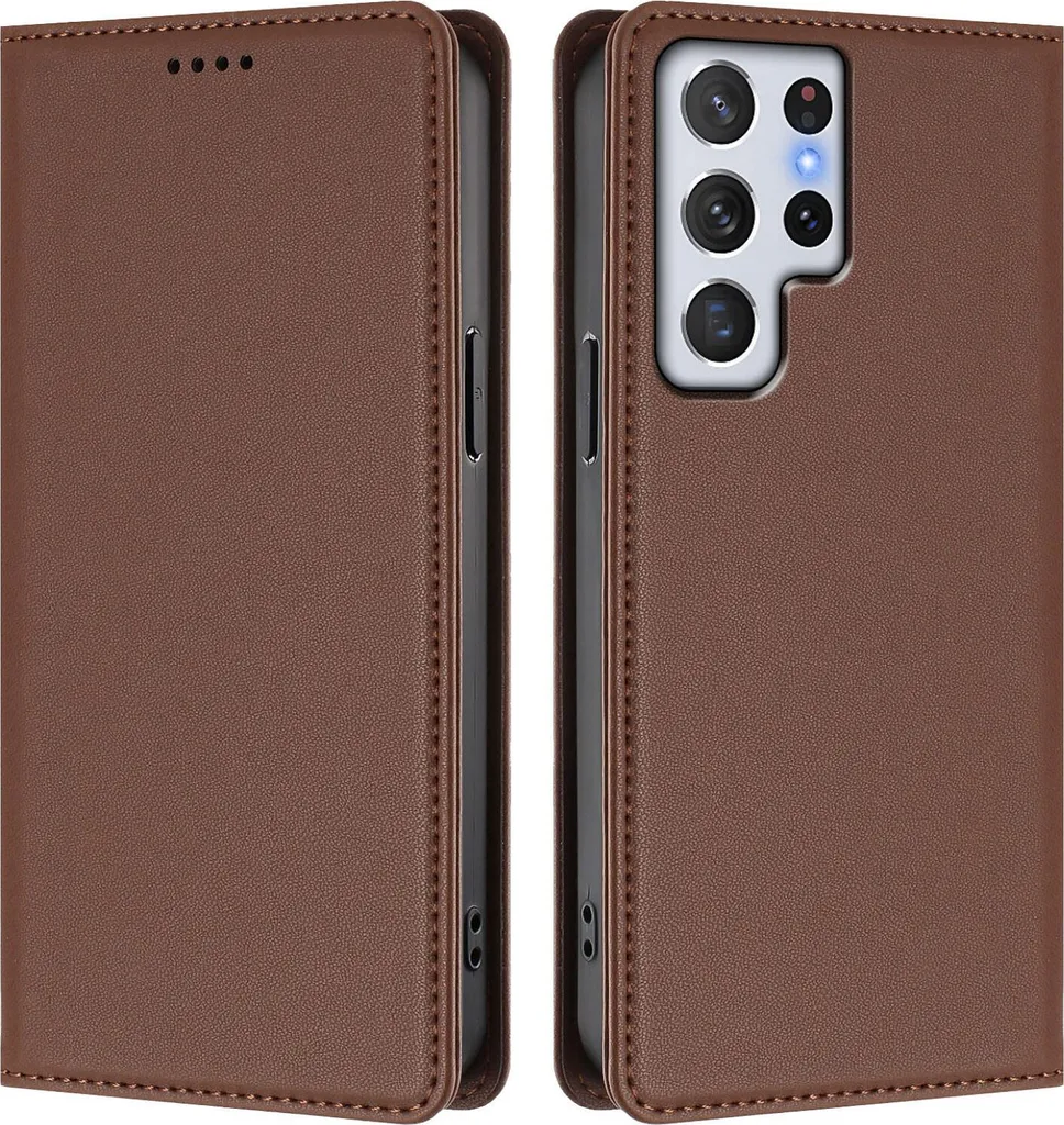 Custodia in Pelle Samsung S22 Ultra 5G Marrone - Miglior Prezzo Online