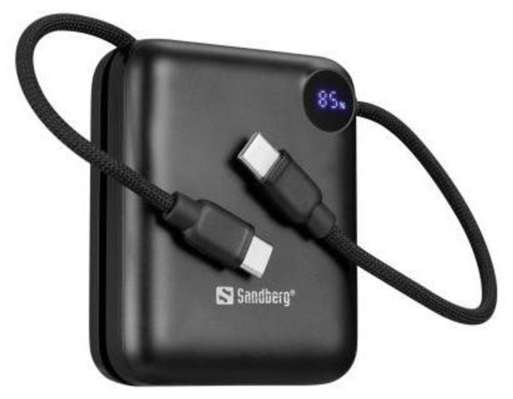 Sandberg 421-26, 10000 mAh, Lithium Polymer (LiPo), Power Delivery 2.0, Power Delivery 3.0, Power Delivery 3.1, Quick Charge 2.0, Quick Charge 3.0,...