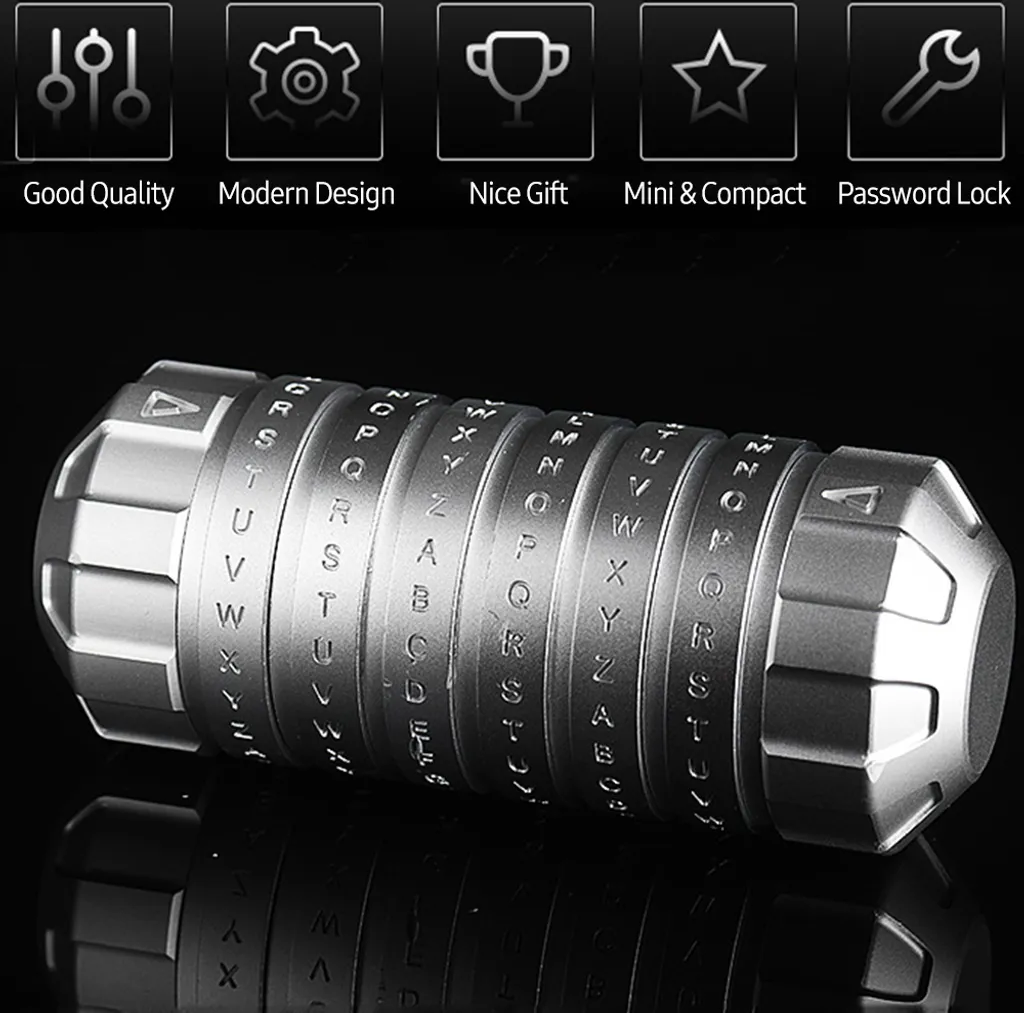 Cadeau de Saint Valentin Cryptex Argent pour Cacher un Message Secret - 5