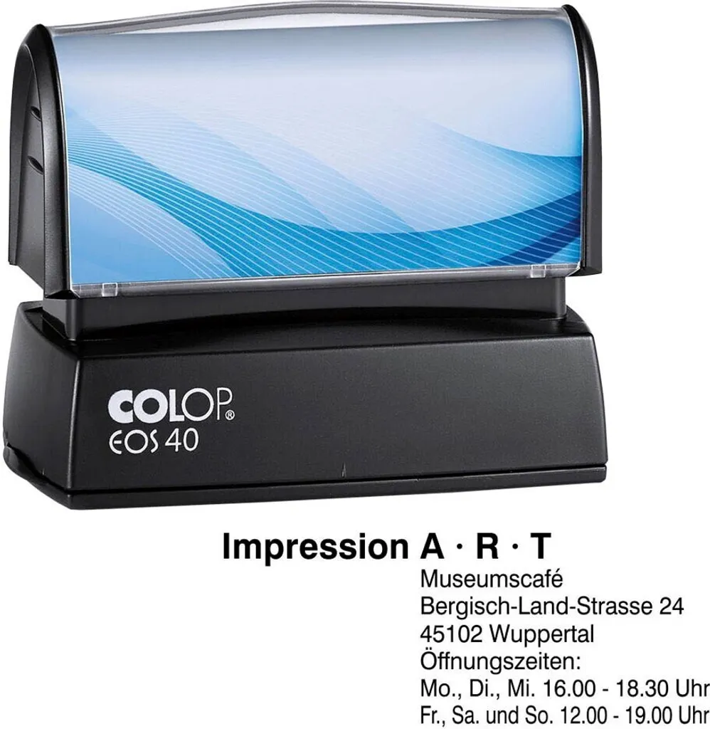 Tampon auto-encreur de bureau COLOP EOS 40 pour Logo et Coordonnées