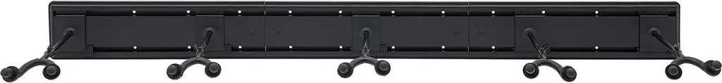 Rangement Mural pour 5 Guitares - Rail de Support Noir Multi-Angles