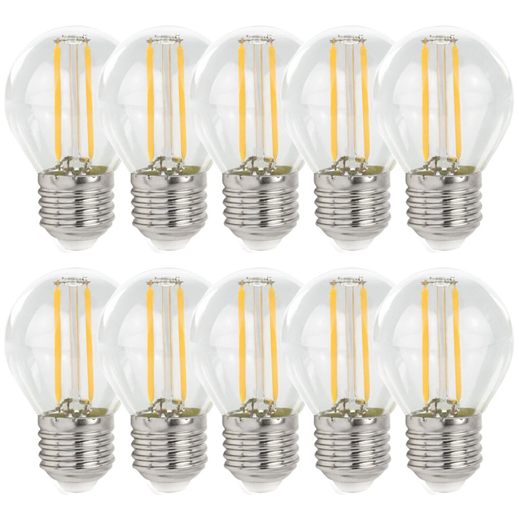 10 x LED Filament Leuchtmittel Tropfen Kugel G45 1W E27 Produktbild 