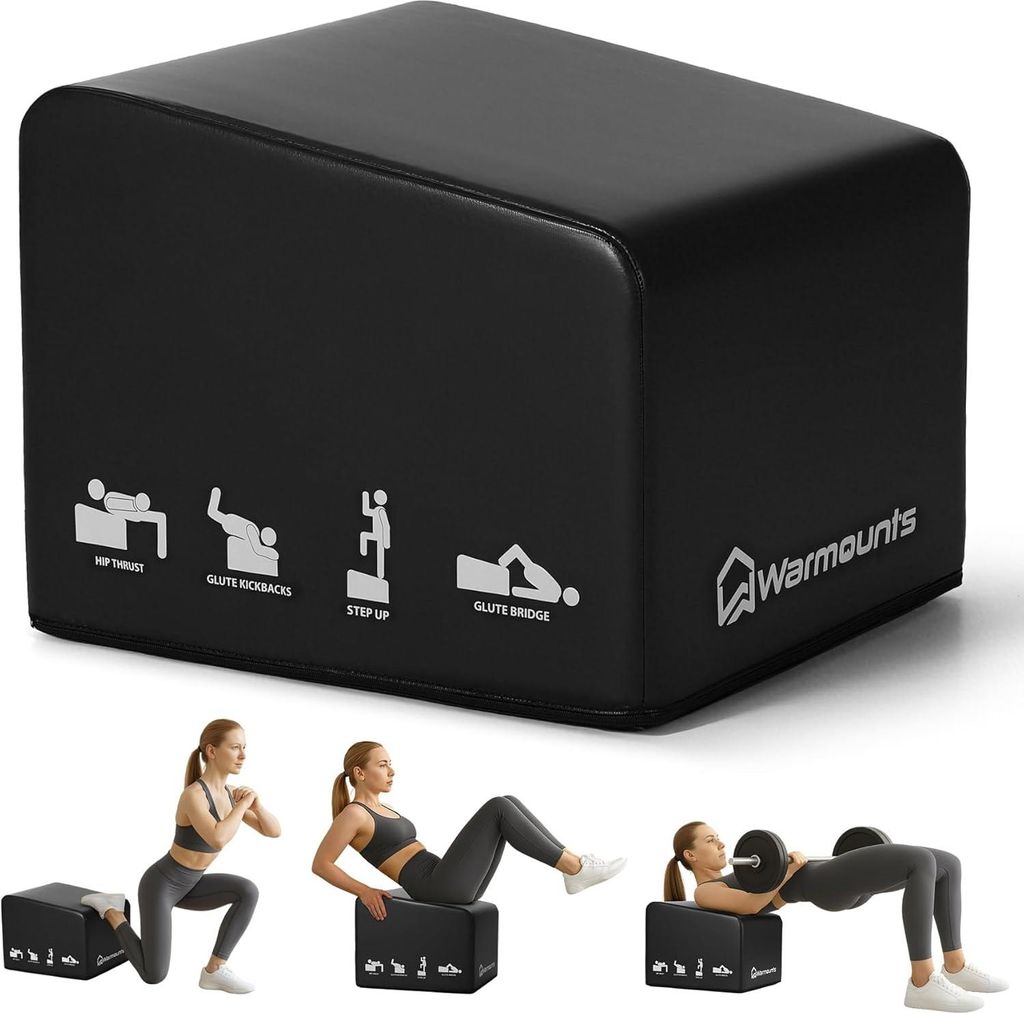 WARMOUNTS Hip Thrust Bank 317 kg Nosnosť Glute Bridge Box Obrázok produktu 