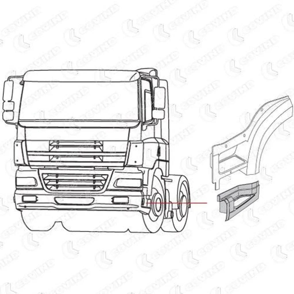 Tôle bas de caisse gauche COVIND en acier robuste pour DAF 75 et 85