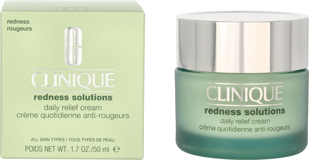 Clinique Redness Solutions Daily Relief Cream With Microbiome Technology, Tages- & Nachtcreme, Frauen, Mischhaut, trockene Haut, ölige Haut, Sehr ...