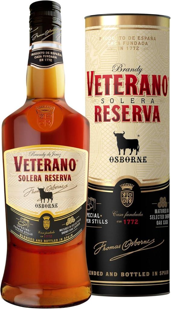 Osborne Veterano Reserva Solera Brandy en coffret cadeau | Image du produit 