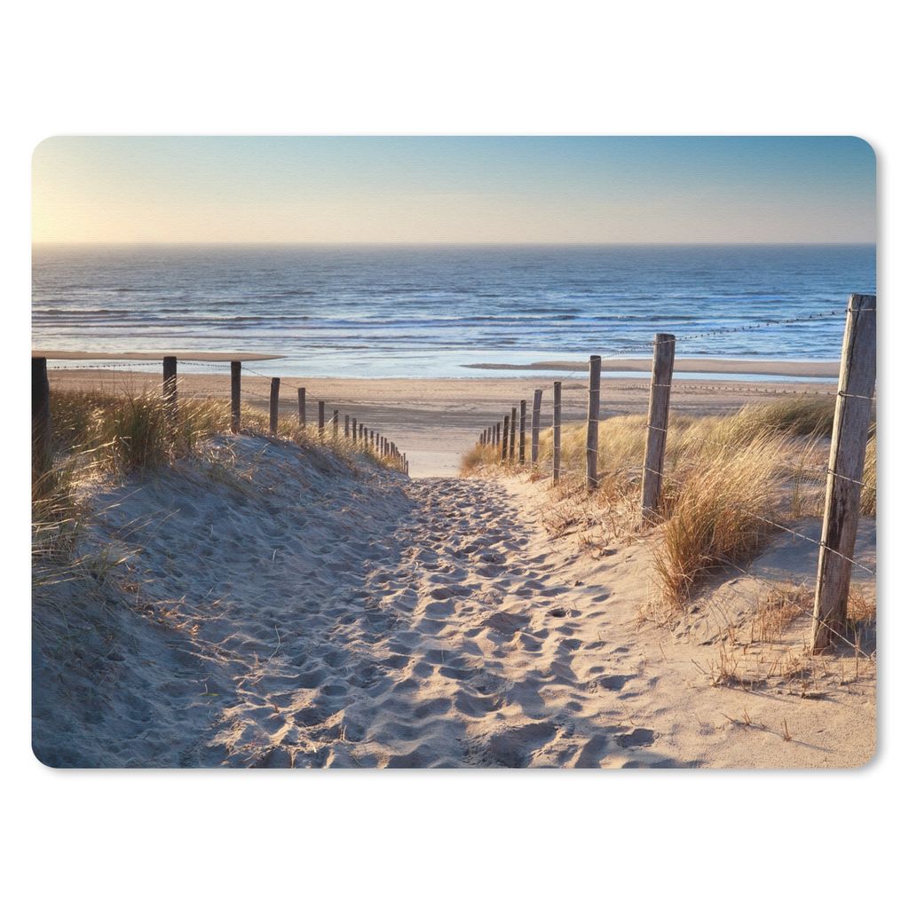 MuchoWow Mauspad Mousepad Strand - Meer - Niederlande - Dünen - Sonne 40x30 cm - Mousepads - Maus Mat - Pad - Mausunterlage - Anti Rutsch