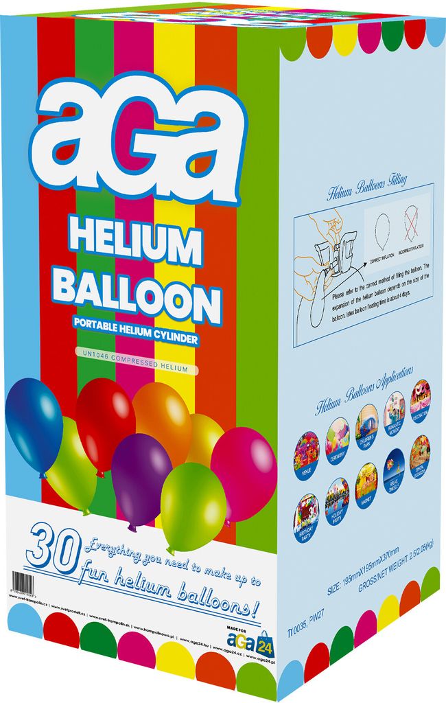 Aga4Kids Helium do balónků PARTY 30 Obrázek produktu 4