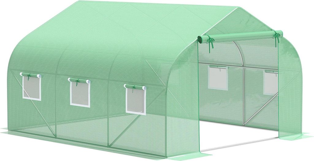 Outsunny Serre Tunnel de Jardin 10,5 m² dim. 3,5L x 3l x 2H Image du produit 