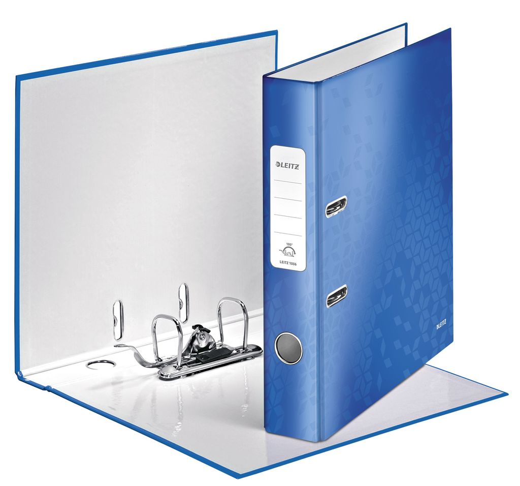 Leitz Ordner WOW 10060036 DIN A4 50mm Pappe blau metallic