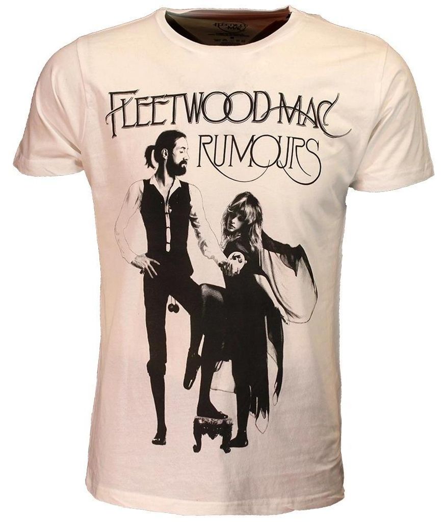 Fleetwood Mac Rumors – czarny nadruk na białej koszulce – Zdjęcie produktu 