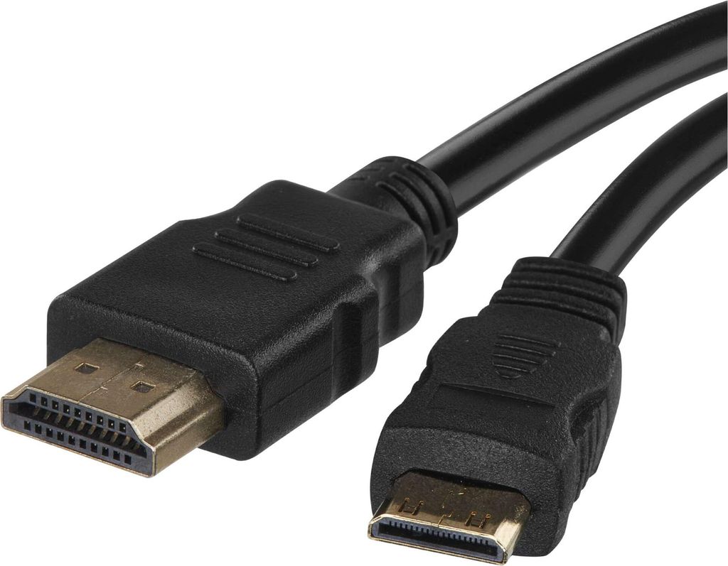 EMOS High Speed HDMI 2.0 Kabel mit Ethernet 1,5 m, 18 Gbit/s Ultra HD, 4K, 3D, ARC Unterstützung, A-Stecker auf Mini-HDMI (C-Typ), S10102
