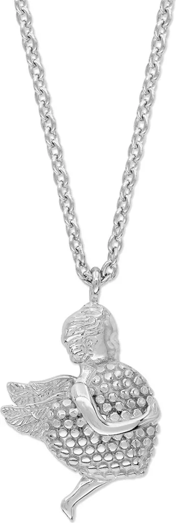 Collana Angel Heart in Argento 925 Rodiato 18,5 mm - Eleganza Sacra