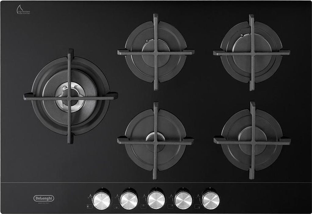 De'Longhi NSL 575D NCM Schwarz Einbaukochfeld 75 cm Gas 5 Brenner