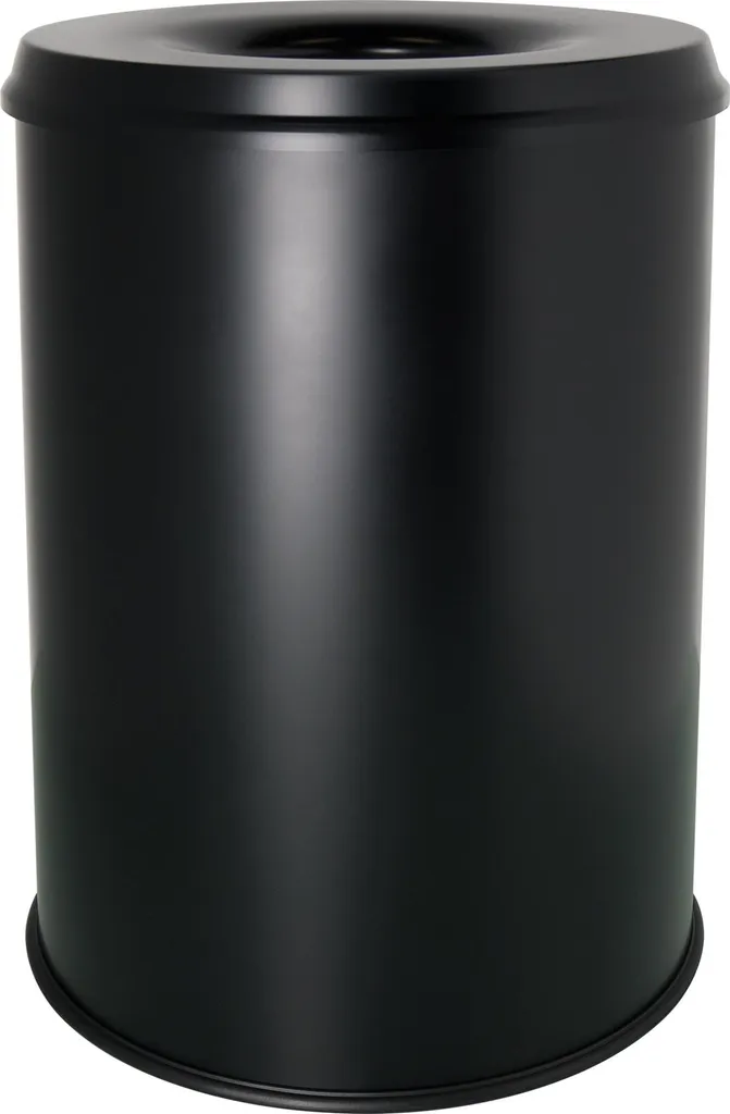 helit Stahl-Papierkorb, mit Flammenl”schkopf, 15 Liter
