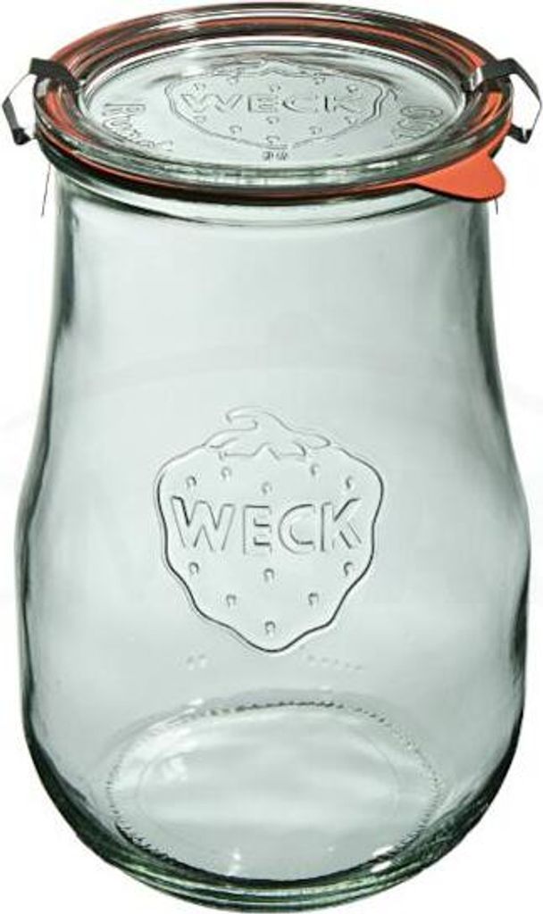 WECK TULIP-Glas mit Deckel, Dichtung und 2 Verschlüssen Produktbild 