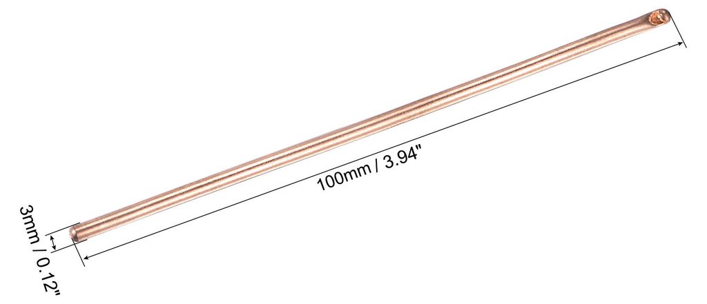 Rundes Kupfer Heatpipe zur Kš¹hlung von Laptop CPU GPU Kš¹hlk?rper 3 mm x 100 mm
