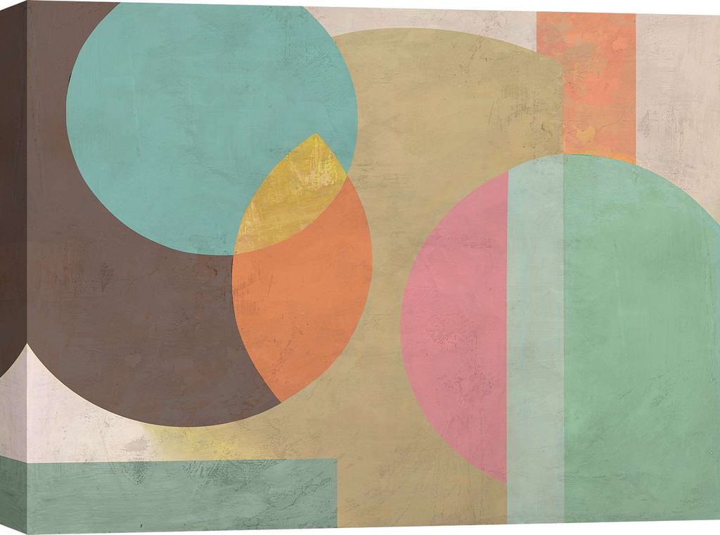 Leinwandbild, geometrisch bunt - Sonne Taylor, Moon Base - 120x90 cm