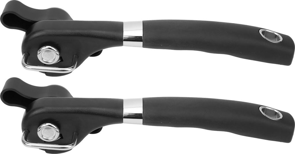 2er-Set Edelstahl-Dosenöffner, manuell, handlich, mit glatter Schneidekante