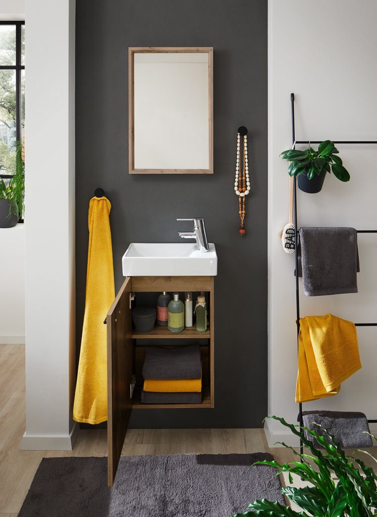 Badezimmer-Set >Amy< in Wildeiche Optik - 41x165x23 (BxHxT)