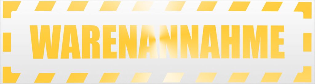 Kiwistar Warenannahme gestreift Magnetschild Schild magnetisch - 45cm Gelb - reflektierend - Magnetfolie für Auto PKW Kfz