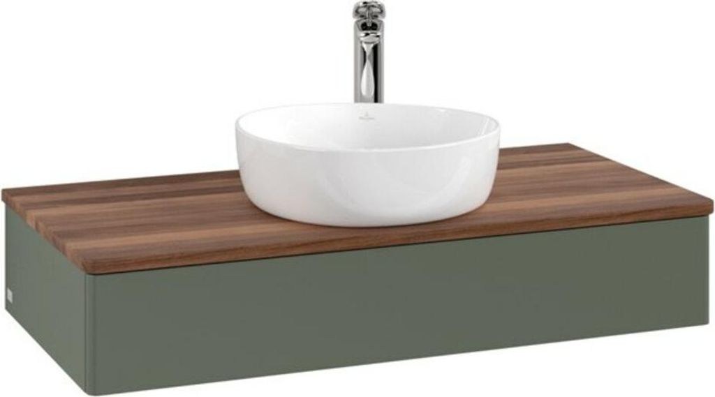 V&B Waschtischunterschrank ohne Frontstruktur Antao 100x19x50cm, HL, WBP w wa, le gre. m Lac