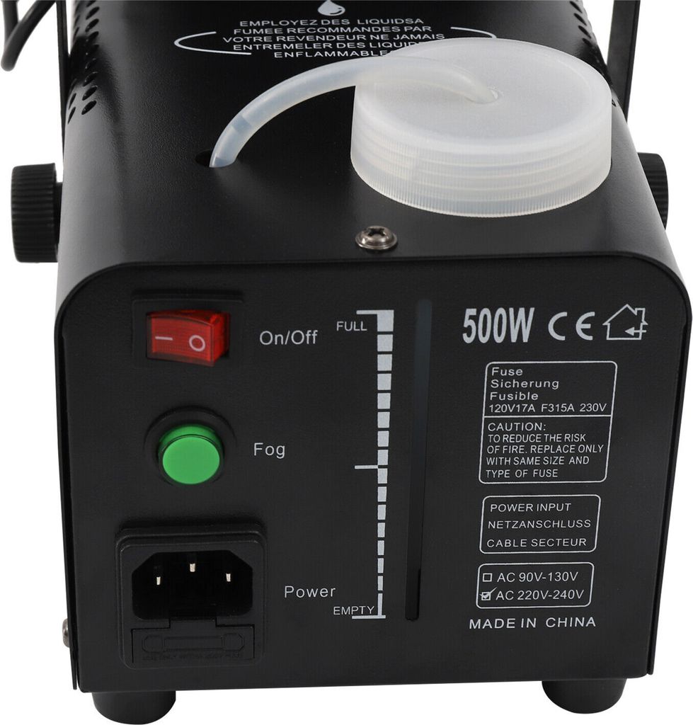 12barevný 500Watt mlhový stroj s dálkovým ovládáním 9 LED Obrázek produktu 10