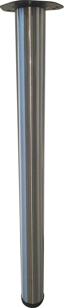 Tischfuß (Tischbein) ø 60 mm Länge 710 mm Möbelfüße Stahl Edelstahl Effekt