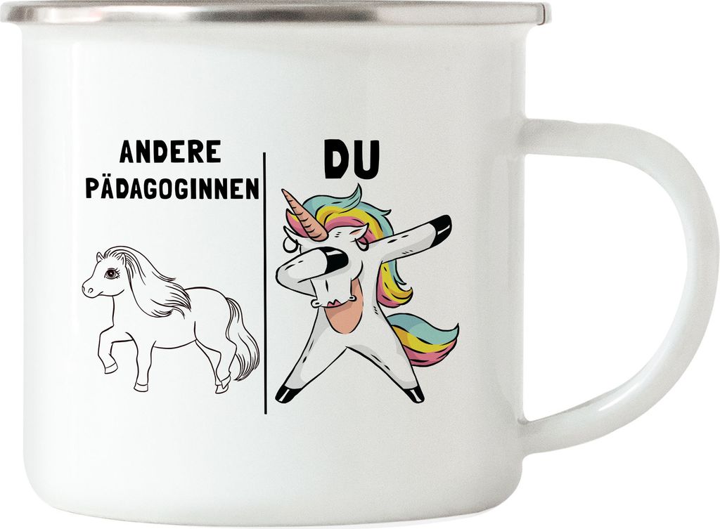 Andere Pädagoginnen Du Emaille Tasse Pferd Einhorn Humor Lustig Unicorn Geschenk Apotheke