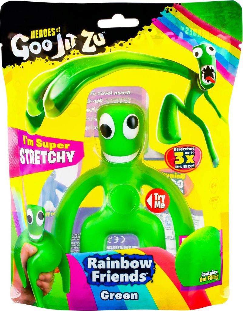 Moose Toys Actionfigur Goo Jit Zu Rainbow Friends Green squishy Spielzeug