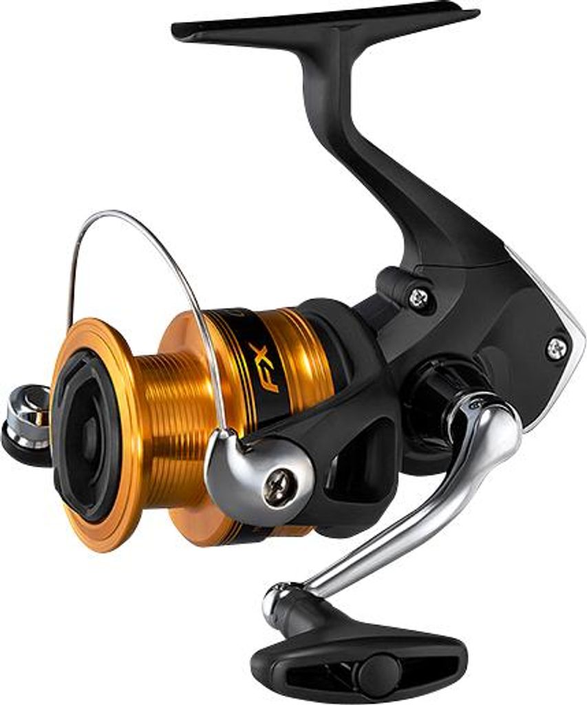 A fishing reel is shown against a white background.