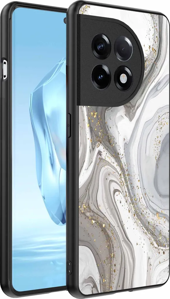 Custodia Business OnePlus 12 - Marmo Argento Premium Smartphonica