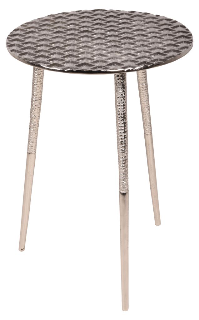 Beistelltisch NILS - Aluminium Silber 54,5x39x39cm | Couchtisch Sofatisch Abstelltisch