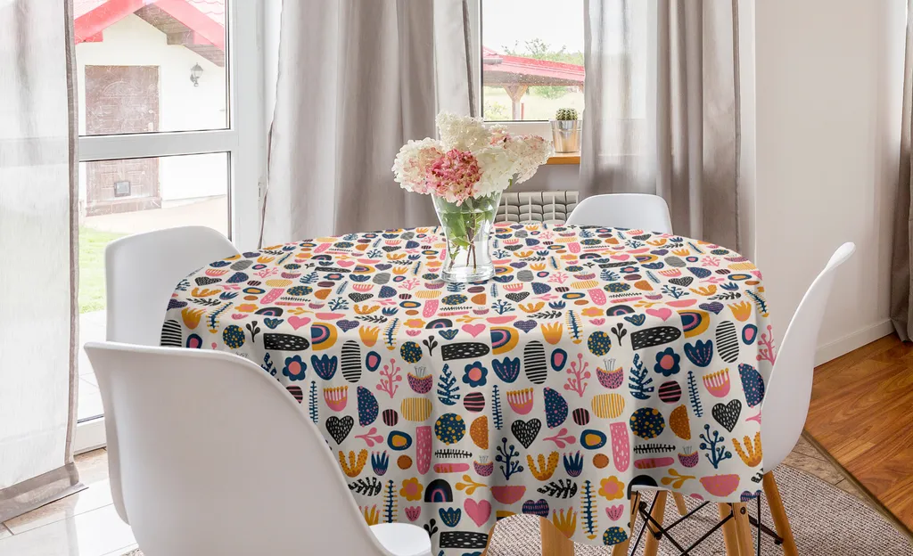 Tovaglia Festa Rotonda 150cm ABAKUHAUS Rosa | Decorazione Tavolo