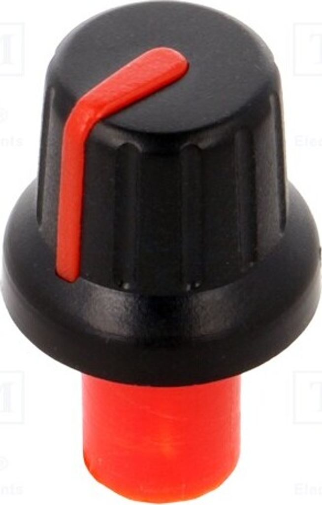2x Drehknopf mit Anzeige Ø16x14,4mm ØAchse: 6mm schwarz Drehknöpfe für Dreoten 0