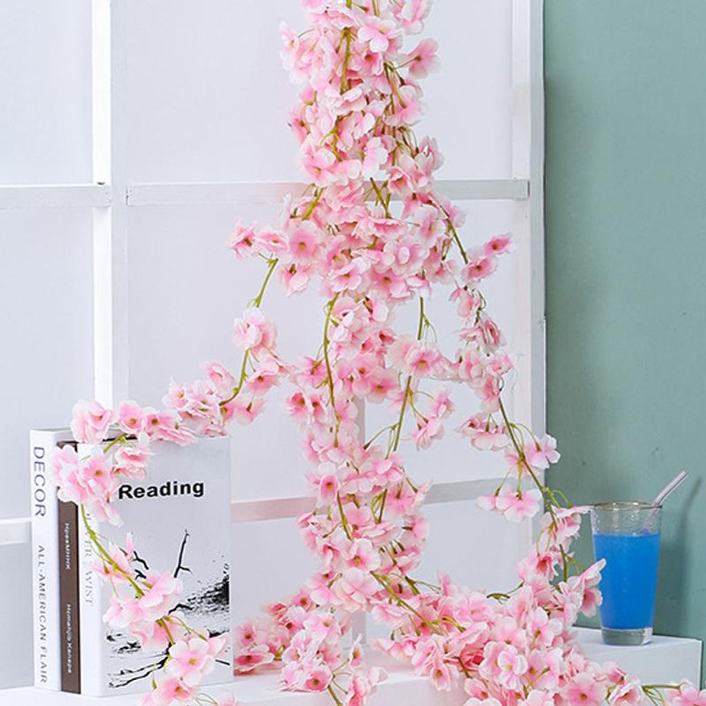 Umělá vinná réva Cherry Blossom Sakura Flower Garland Obrázek produktu 