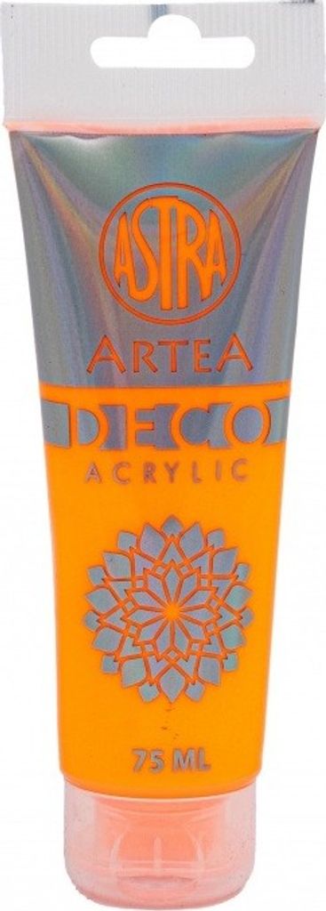 Artea Deco Professional Acrylfarbe 75ml - Neon Orange / Neon Orange, 309123022
