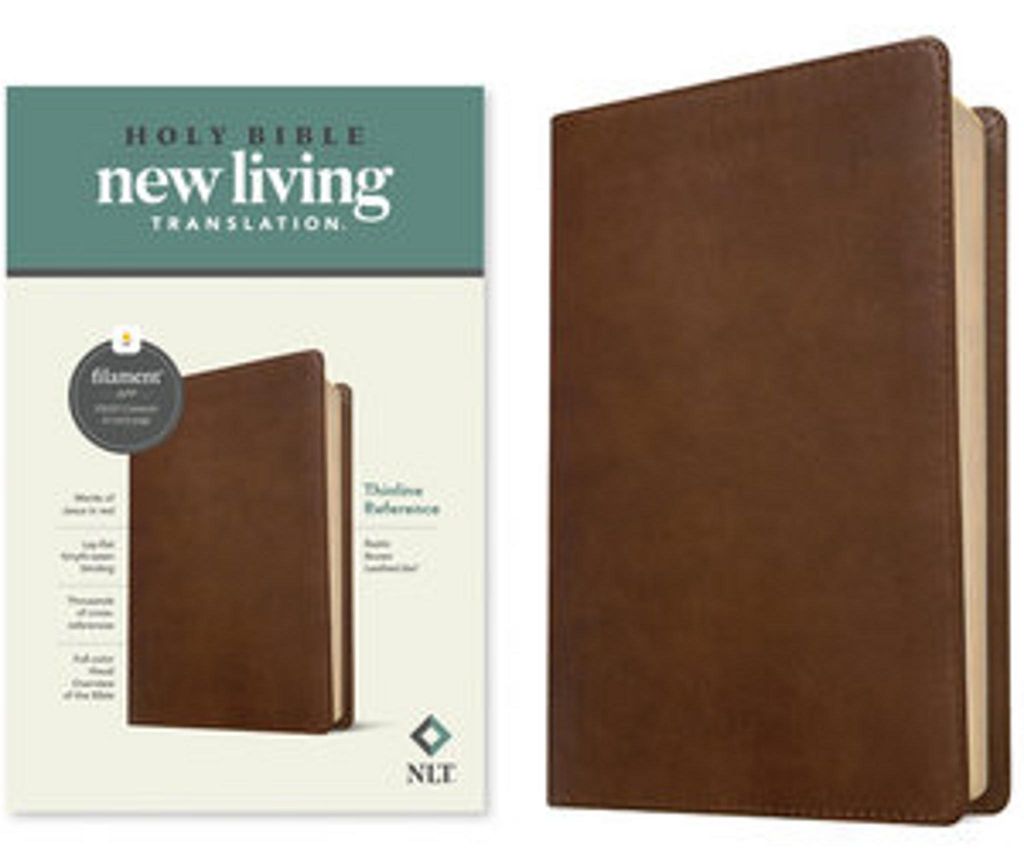 NLT Thinline Reference Bible, Filament Enabled Edition (Red Letter, Leatherlike, Rustic Brown)
