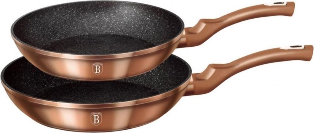 Berlinger Haus Zestaw 2 Patelni Granitowych 22cm 26cm Metallic Line Rose GoldBH1611N