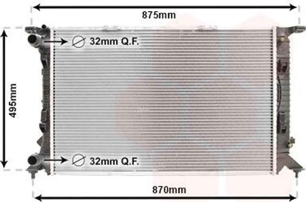 Radiateur de refroidissement eau pour AUDI Q3 A6 C7 et SEAT Leon-Alhambra