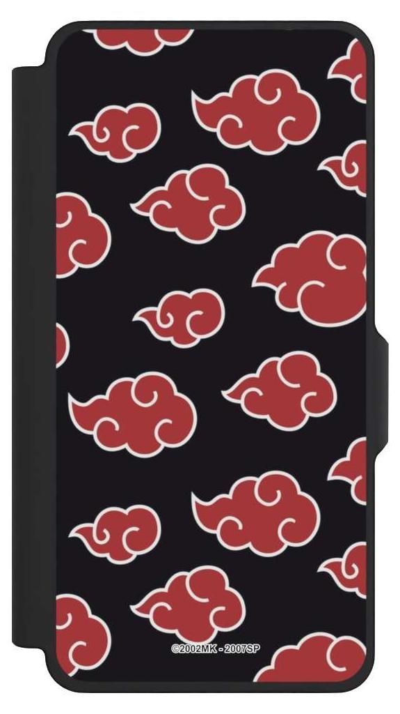 NIVOCASE Klapphülle für Samsung Galaxy S26+ Handyhülle aus Kunst Leder NIVOflip schwarz Naruto Shippuden Offizielles Lizenzprodukt Akatsuki