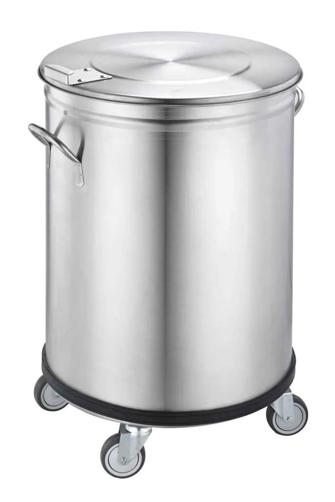 Finissez-en avec les odeurs : Poubelle inox 90L mobile avec couvercle